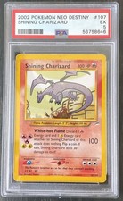 2002 Pokémon Shining Charizard Neo Destiny 107/105 Secret Rare card EN PSA 5