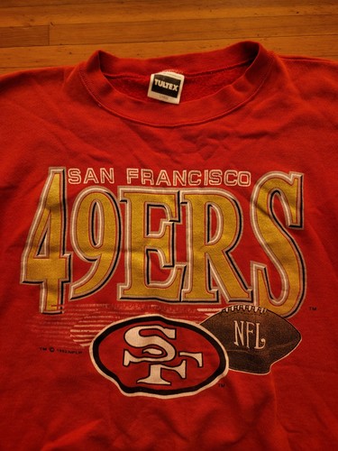 Vintage 1992 San Francisco 49ers Crewneck Sweatshirt LARGE USA Red TULTEX SF NFL - Picture 4 of 10