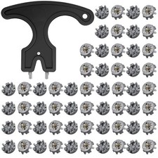 51Pcs Golf Spikes Set 50 Golf Shoe Spikes Replacements with 1 Cleats Spanner