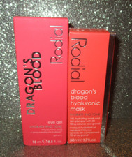 Rodial Dragon's Blood Eye Gel 15 ml 0.5 fl oz & Hyaluronic Mask 1.7oz 50ml NIB