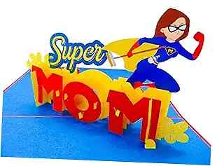 Pop Up Karte, 3D Popup Grußkarten, für Geburtstag, Valentinstag, Super Mama - Bild 1 von 8