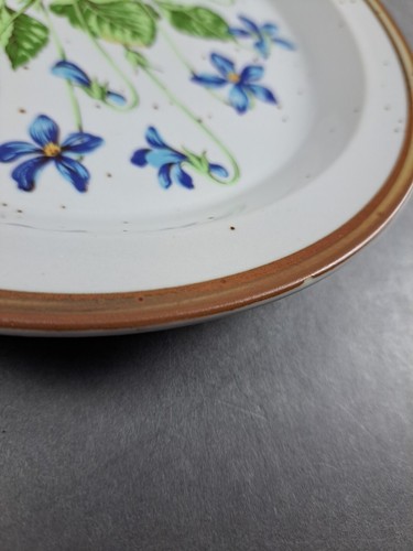 Set di 4 piatti floreali maculati vintage Giappone quadrifoglio tarassaco viola rosa 8 in - Foto 21 di 23