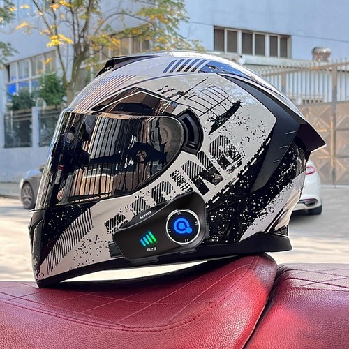 Bluetooth Motorcycle Helmet Camera Recorder Full Face Dot Approved Motor Helmets - Picture 10 of 24