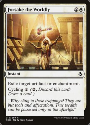 FORSAKE THE WORLDLY x4 mtg NM-M Amonkhet 4 Common