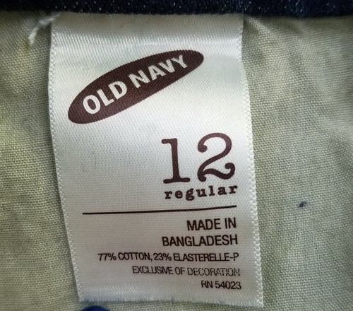 Pantalones de mezclilla para mujer Old Navy The Diva talla 12 regulares lavado oscuro corte bota altura baja YT - Imagen 6 de 6