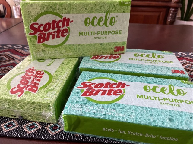 Scotch-Brite Ocelo Multi - Purpose Large Sponge Lot Of 4 FREE SHIPPING Scotch-Brite Ocelo Multi - Purpose Large Sponge Lot Of 4 FREE SHIPPING