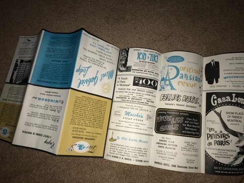 VTG. Montreal Murray Hill Limo Service brochure: Texaco, fold out map, tourists - Picture 5 of 10
