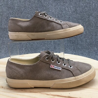 Superga Shoes Mens 6 Womens 7.5 Comfort Sneakers Casual Gray Leather Lace Up