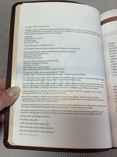 Power For Life BIBLE from Crystal Cathedral Leather Bound Red Letter 1st Edition - Imagen 7 de 12