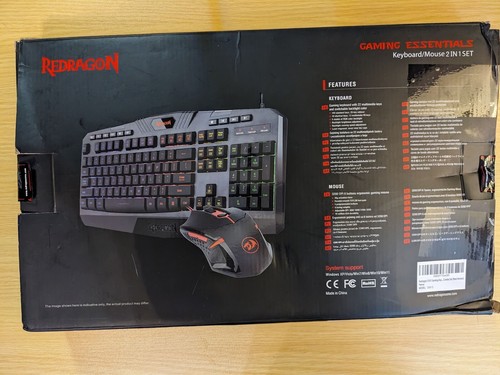 Redragon S101-3 Gaming RGB Keyboard + 3200DPI 5 Button Weighted Gaming Mouse - Picture 12 of 13