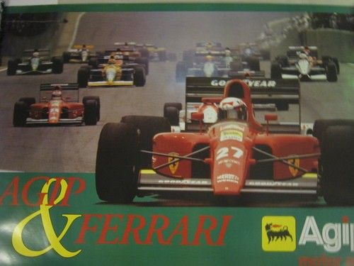 Alain Prost / FERRARI / Agip Oils Formula One Poster obtained from Italy! - Picture 6 of 12