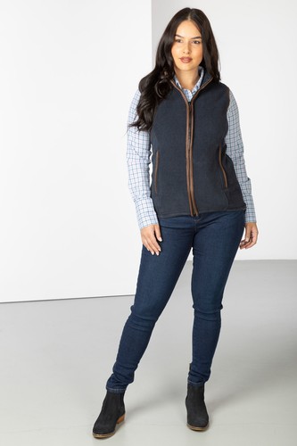 Rydale Ladies Fleece Gilet Women's Waistcoat Bodywarmer Moleskin Trim 19 Colours - Picture 70 of 105