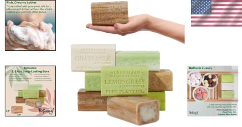 Premium Assorted 8 Bar Soap Pack with Shea Butter - Natural Moisturizing Blend - Picture 2 of 9