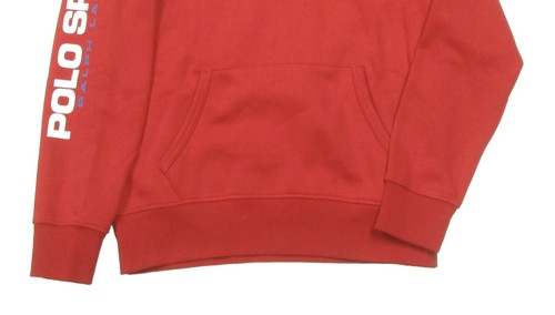 Polo Sport Ralph Lauren Men's Red Fleece Lined Pullover Hoodie - Picture 3 of 3