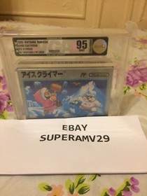 Ice Climber FAMICOM JAPAN RELEASE 1985 W/ BARCODE /FF LOGO VGA 95 ARCHIVAL CASE