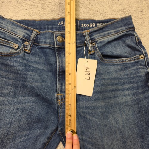 Arizona Bootcut Jeans Womens 30x30 Blue Denim Faded Stretch Mid Rise Flat Front - Picture 5 of 10