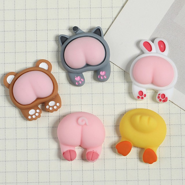 5Pcs Big Butt Mold Charm Cute Animal DIY Phone Case Patch Duck Bear Butt Decor 5Pcs Big Butt Mold Charm Cute Animal DIY Phone Case Patch Duck Bear Butt Decor