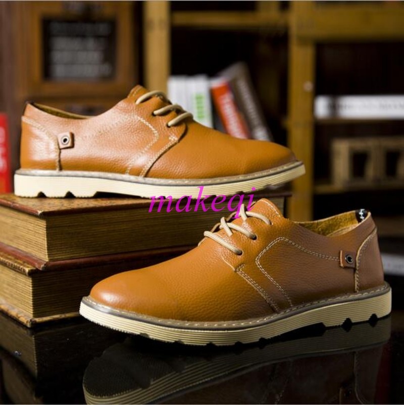 Business Uomo Oxfords Lace Up Dress Shoes British Round Toe Faux Pelle Shoes
