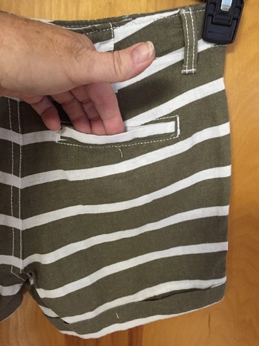 Girls Old Navy Brown & White Stripe NWT Mini Short Shorty Size 12 Cute 4 Summer - Picture 4 of 5