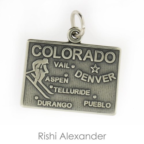 925 Sterling Silver United States Charms All 50 US States Available Made in USA - Picture 11 of 94