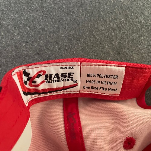 NASCAR Dad Hat Cap NEW Budweiser Dale Earnhardt Jr #8 Red Strapback Flames Chase - Picture 11 of 12