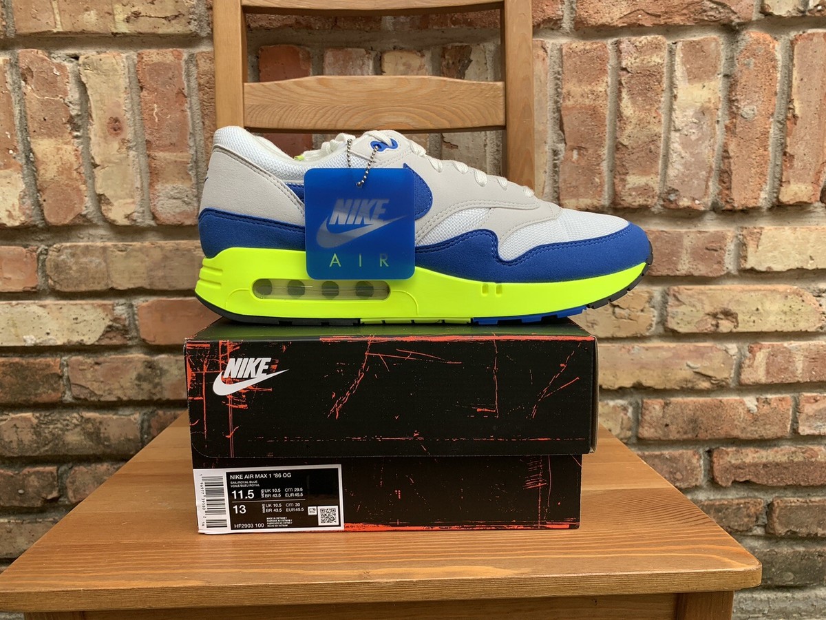 Nike Air Max 1 '86 OG 3/26 Big Bubble Men's Size 11.5 Royal