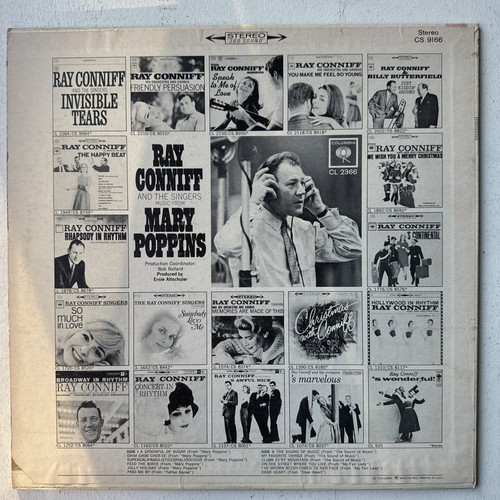 RAY CONNIFF MUSIC FROM MARY POPPINS VINYL LP COLUMBIA CA 9166 - Picture 3 of 9
