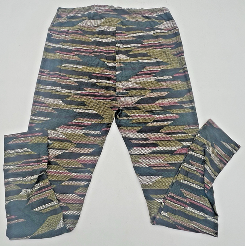 (10) LULAROE TALL & CURVY LEGGINGS BLACK & GRAY WITH STRIPES, FLOWERS, DESIGNS - Picture 23 of 23