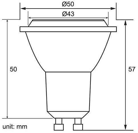 Paquete de 3 Bombillas LED GU10 REGULABLES Allcam 5W 400lm ~40W Downlights Halógenos Nuevos - Imagen 4 de 4