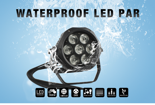 SHEHDS LED 7x18W IP65 Outdoor Waterproof Par Stage Lighting RGBWA UV Wash Light - Picture 13 of 19