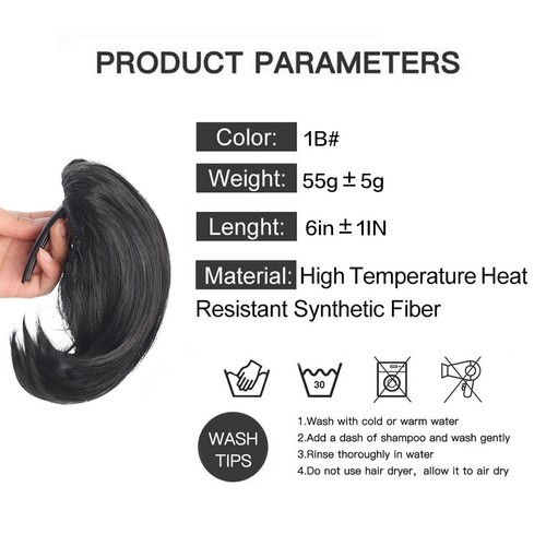 Large Comb Claw On Ponytails Short Wavy Bun Hair Piece Drawstring Pony Extension - Picture 6 of 28