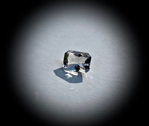 Genuine 1.75Ct 9x7mm Faceted Herkimer Diamond from NY - Emerald Cut - Eye Clean - Picture 6 of 6