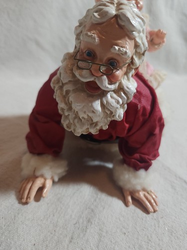 Kurt Adler Fabriche Grandpa Santa's Piggy Back Christmas Figurine KSA - Picture 4 of 19