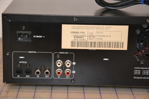 Philips CDR-820- CD recorder/3CD changer - No Remote - Picture 14 of 15