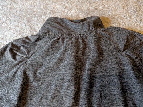 Chaqueta deportiva con cremallera deportiva Apana Yoga para mujer M gris jaspeado agujeros para los pulgares correr - Imagen 7 de 12