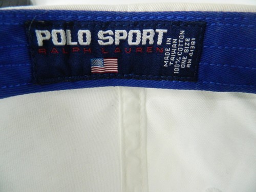Polo Ralph Lauren Vintage Hat Cap Sport 67 RL USA 90s One Size Strap - Picture 6 of 6