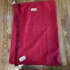 Jon Hart Natural Canvas Drawstring  Red Large Laundry Bag Tote 28”x38”