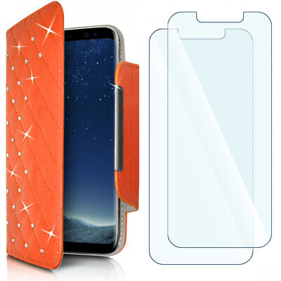 Pack 2 outlet verres flexibles + Etui Universel M (A) Orange Diamant pour Archos Access