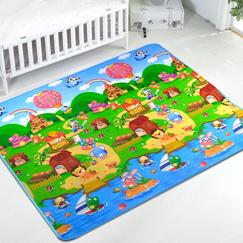Baby Kids Floor Play Mat Rug Picnic Cushion Crawling Mat Waterproof 200x180cm - Picture 6 of 10