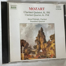 Mozart : Clarinet Quintet/Clarinet Quartet  Jozsef Balogh Danubius Quartet