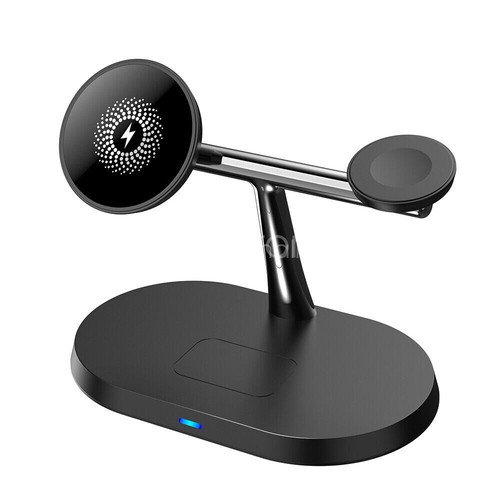 Wireless Charger 3 In 1 for iPhone Airpods Apple Watch Fast Charging Magnetic - Photo 18 sur 22