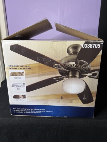 Harbor Breeze Ceiling Fan Light w/ Three Colored Bases ~ Brand New Open Box - Picture 2 of 7