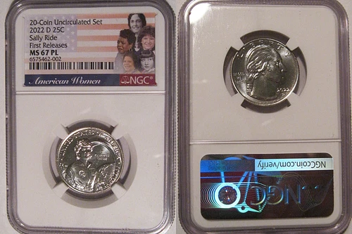 2022 D Sally Ride 25c NGC MS 67 PL American Women Quarter FIRST RELEASES