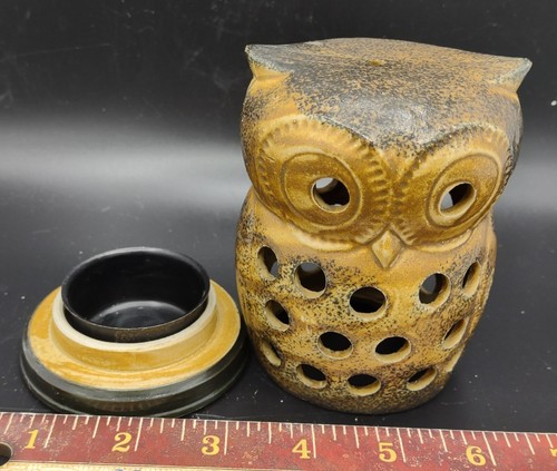 VTG VIKING IMPORT TRADE CERAMIC POTTERY OWL FAIRY LAMP CANDLE HOLDER JAPAN - Picture 4 of 7