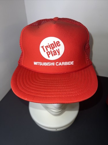 Mitsubishi Carbide Triple Play - Trucker Hat Cap Snapback Mens Size Poly - Picture 1 of 8