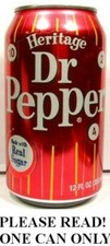 Dr. Pepper Heritage Real Sugar 2010 NEW FULL 12oz 355ml American Can USA Ltd Ed
