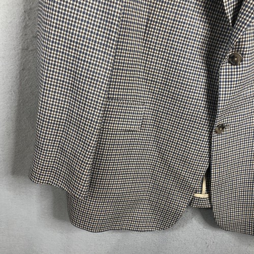 Vintage Austin Reed Blazer Mens 46R Mini Check Jacket Sport Coat USA 70s Retro - Picture 20 of 22