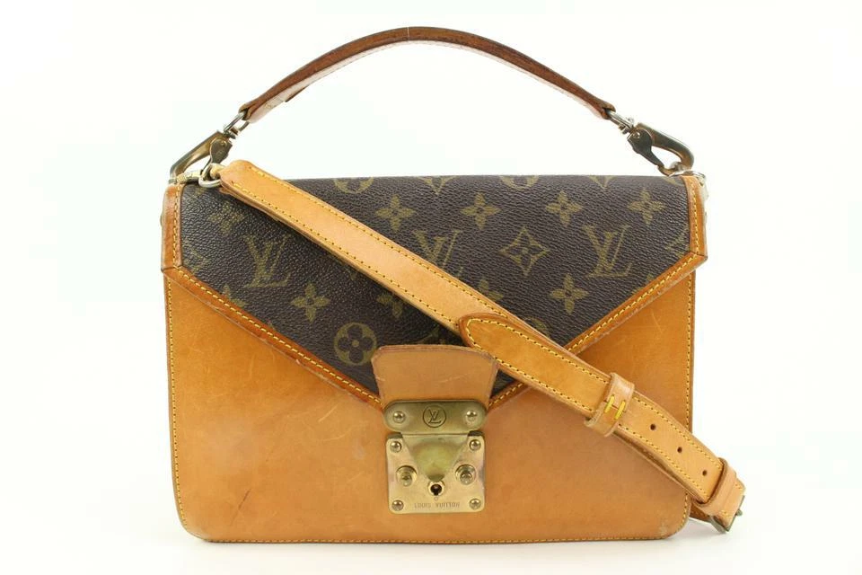 Louis Vuitton Ultra Rare Vintage Monogram Sac Biface Crossbody Flap 20lz34z