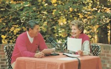 Vintage Postcard President Ronald Reagan and First Lady Nancy Reagan