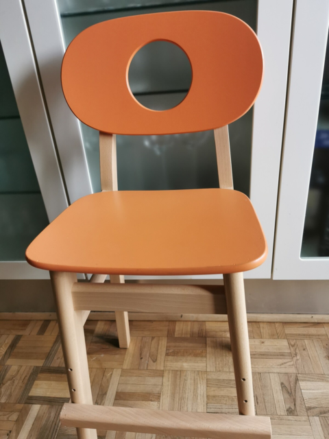 Juniorstol, Hukit, Flot orange original HUKIT højstol med…
